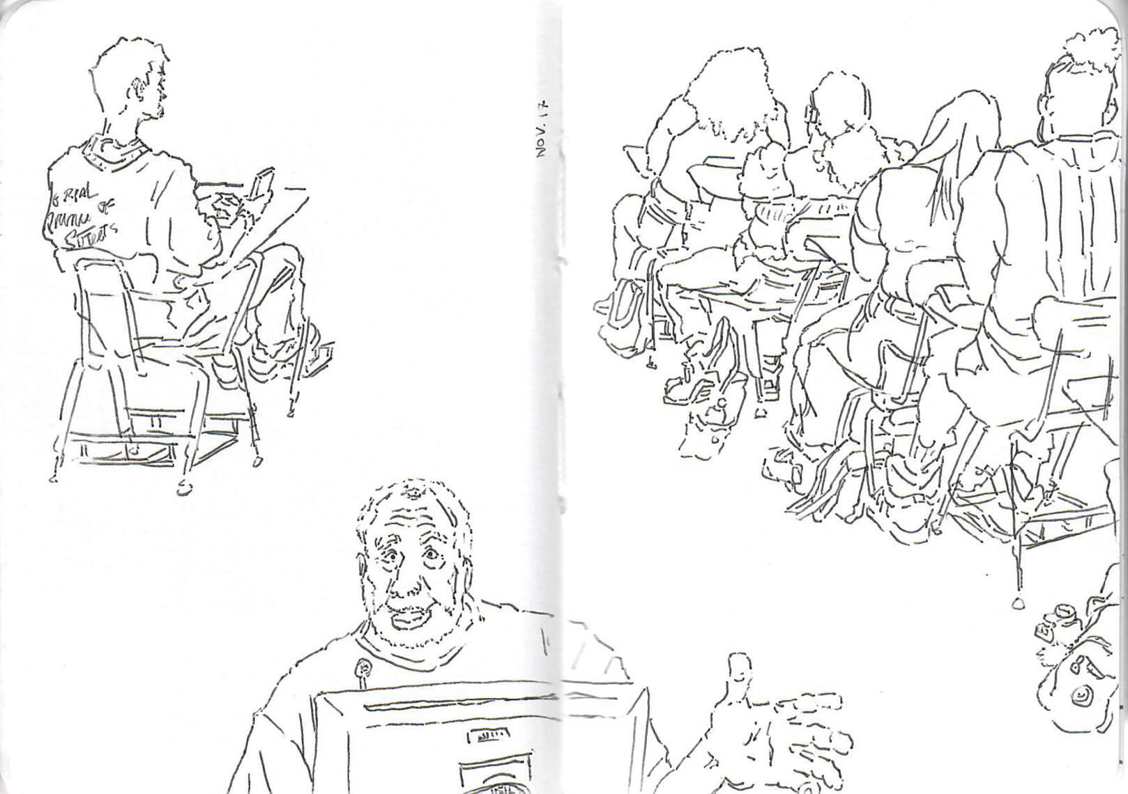 Sketchbook Spread – 0.3 Black Muji Pen