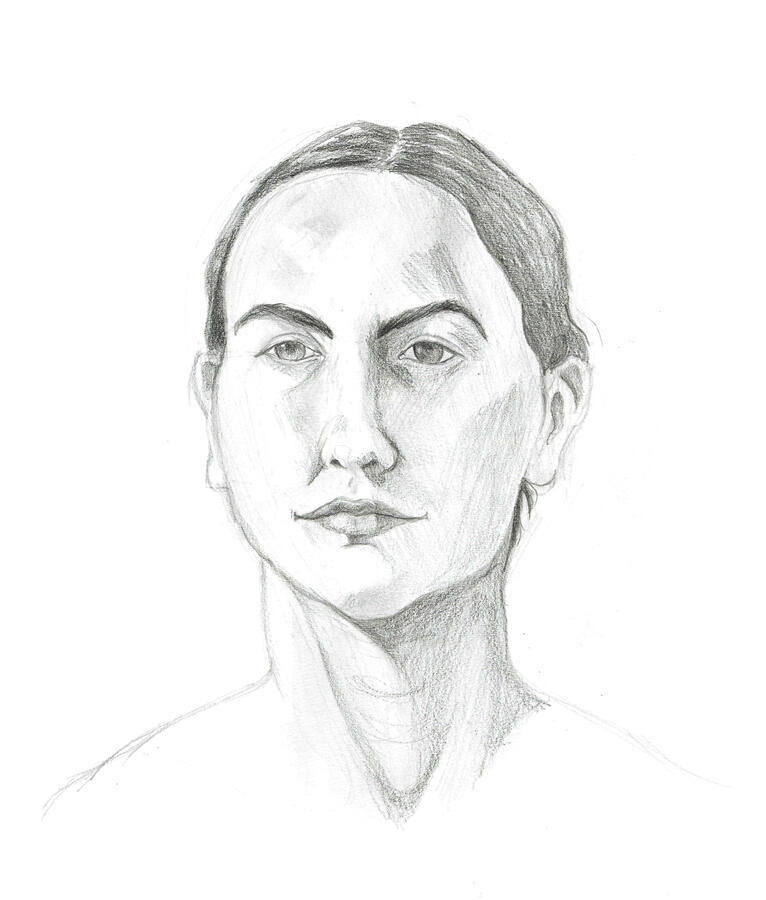 30 min, Portrait – Graphite; 14" x 17" (2023)