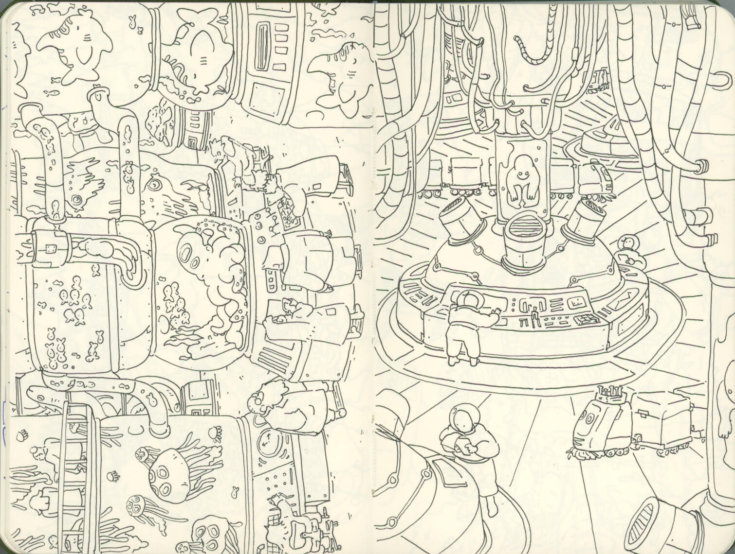 Sketchbook Spread – 0.3 Black Muji Pen