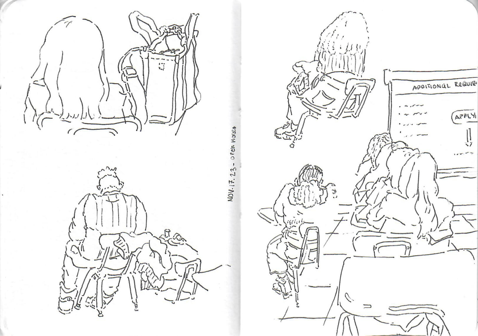 Sketchbook Spread – 0.3 Black Muji Pen