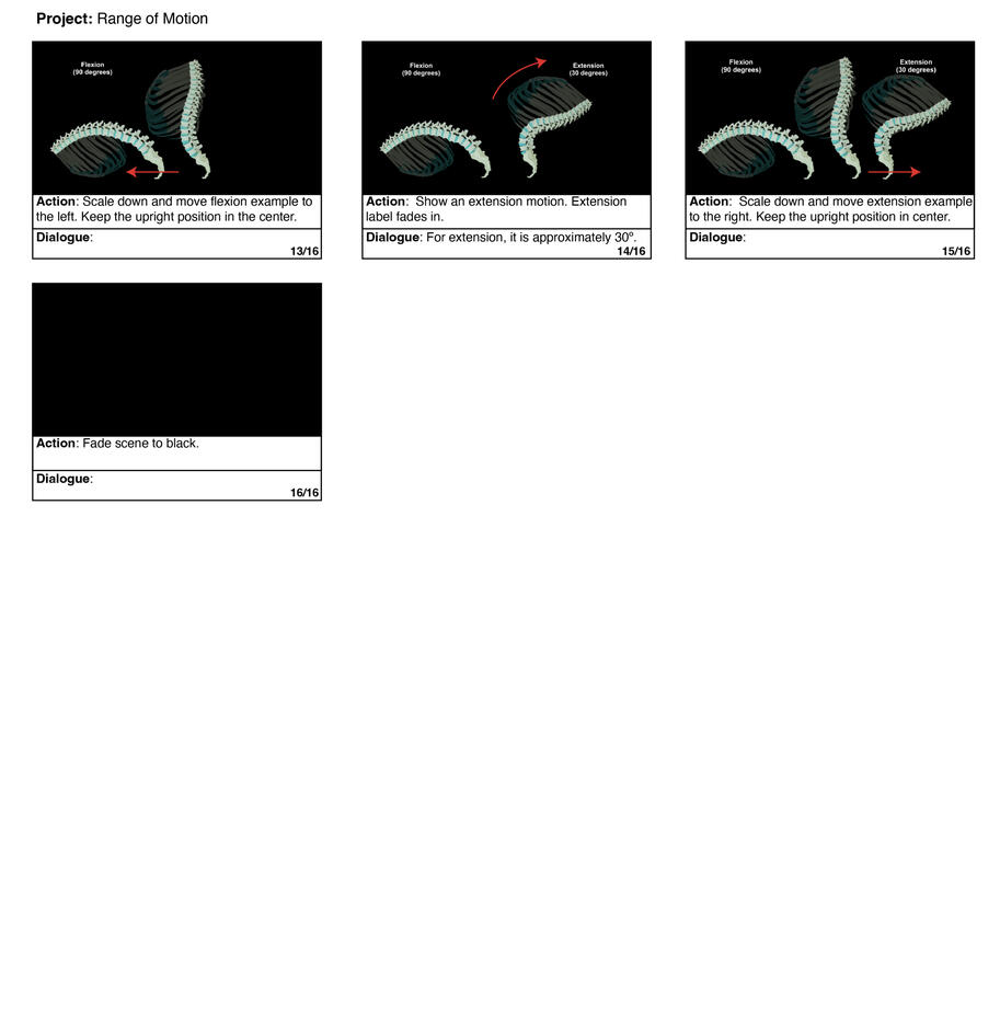Range of Motion Storyboards Page 3/3 – Autodesk Maya, Adobe Illustrator