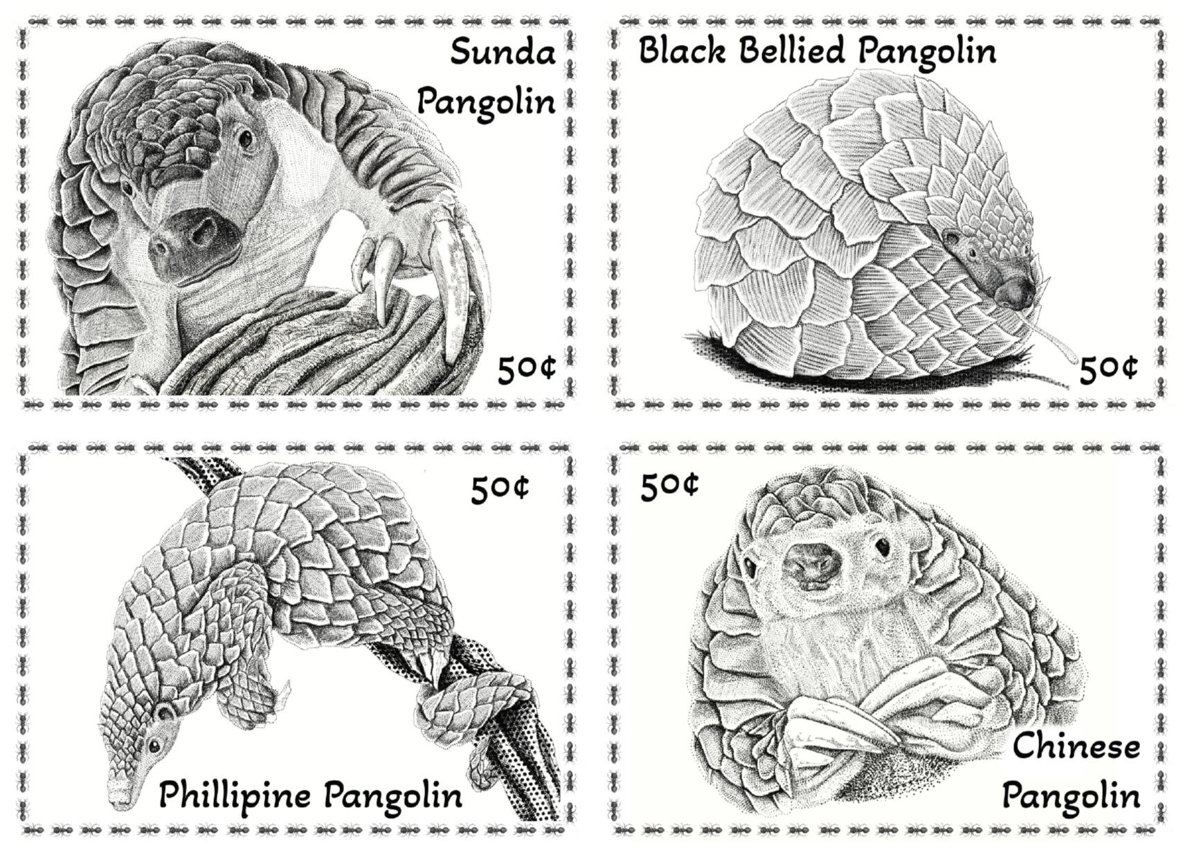 Pangolin Stamp Series – Procreate